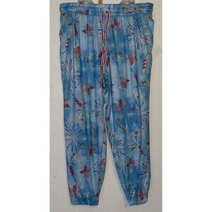 Briefly Stated Comfy Pajama Pants Women Size Large (12/14) Fireworks